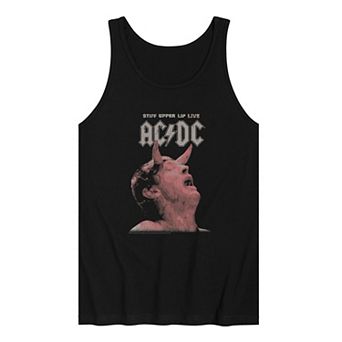 Men's ACDC Stiff Upper Lip Live Distressed Graphic Tank Top