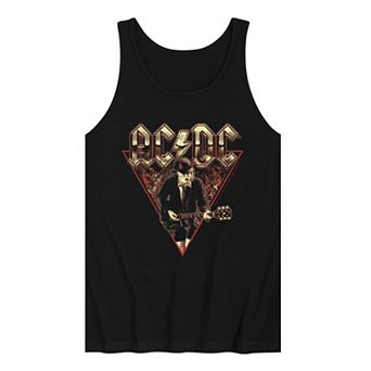 Men's ACDC Angus Flames Distressed Graphic Tank Top