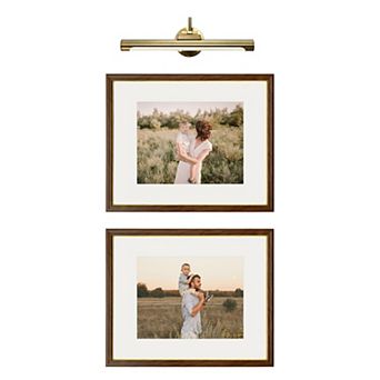 Belle Maison 3 pc LED Gallery Light & Picture Frames Set