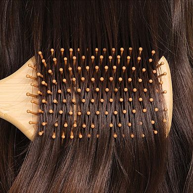 Bamboo Paddle Hair Brush in Pink Sugar
