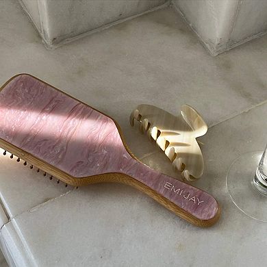 Bamboo Paddle Hair Brush in Pink Sugar