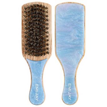 Emi Jay Mini Boar Bristle Hair Brush Blue Sugar