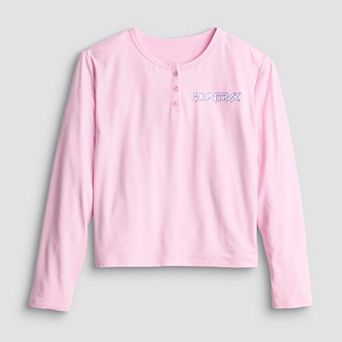 Girls 6-16 K-Pop Demon Hunters Huntrix Graphic Long Sleeve Henley Tee