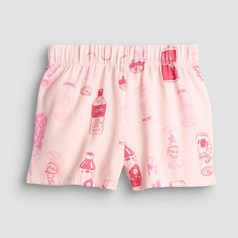 Girls 7-16 K-Pop Demon Hunters Food Allover Print Fleece Shorts