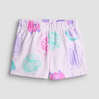 Girls 7-16 K-Pop Demon Hunters Food Allover Print Fleece Shorts