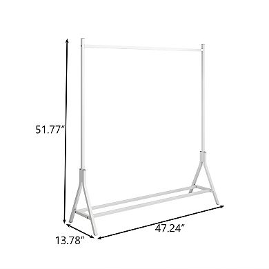 Garment Rack Freestanding, Bottom Double Pole Storage, Clothing Display Rack, Clothing Rack Bedroom