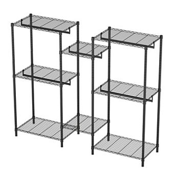 Garment Rack, With 8 Adjustable Wire Shelves , 5 Clothes Rails, Freestanding Closet Organizer