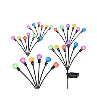 Solar garden lights, outdoor waterproof Multicolor lights, summer gifts, 4 Pack