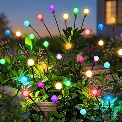 Solar garden lights, outdoor waterproof Multicolor lights, summer gifts, 4 Pack