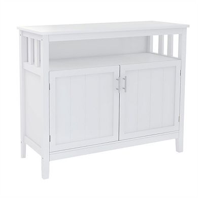 Sideboard Buffet Server Cabinet - Kitchen Storage, MDF, UV Painting,Adjustable Shelves,Magnetic Door