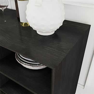 Sideboard Buffet Cabinet with Storage -47.3" Fluted TV Media Console with 2 Doors & Solid Wood Feet