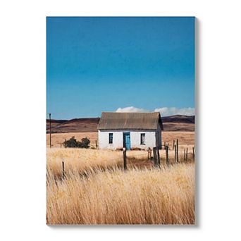 Aurora Ascent Framed Farmhouse Canvas Art, White House & Country Flowers, 20x28inch