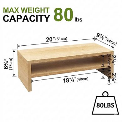 100% Bamboo Laptop Stand With Storage