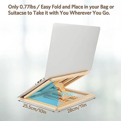 Wooden Foldable Laptop Stand