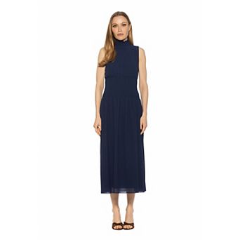 Women's ALEXIA ADMOR Noor Sleeveless Smocked Neck Midi Dress