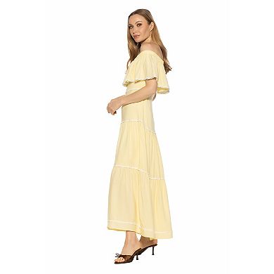 Women's ALEXIA ADMOR Esme Off Shoulder Flounce Tiered Maxi Dress