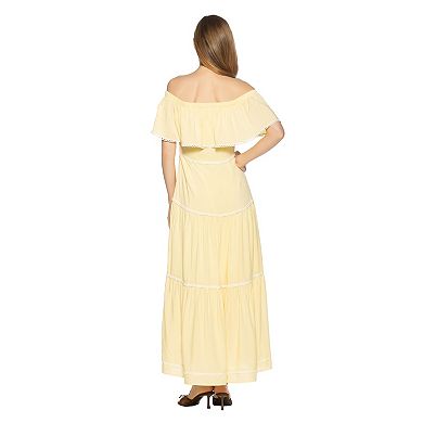 Women's ALEXIA ADMOR Esme Off Shoulder Flounce Tiered Maxi Dress