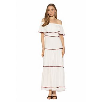 Women's ALEXIA ADMOR Esme Off Shoulder Flounce Tiered Maxi Dress
