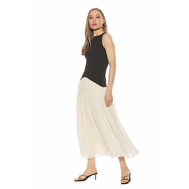 Womens ALEXIA ADMOR Dorian Dropped Waist Midi Dress
