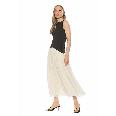 womens drop waist midi dress Sculpted Dropped-waist Midi Dress (Women)