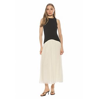 Womens ALEXIA ADMOR Dorian Dropped Waist Midi Dress