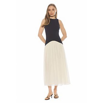 Womens ALEXIA ADMOR Dorian Dropped Waist Midi Dress