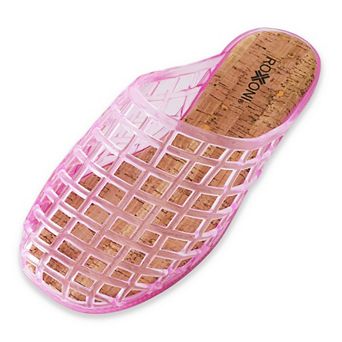 Roxoni Women’s Jelly Sandals Breathable Mesh Slip On Lightweight Casual Summer Garden Beach Shoes