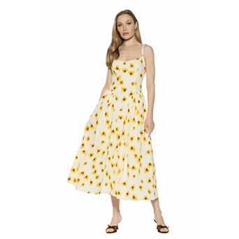 Women's ALEXIA ADMOR Thalassa Scoop Neck Dropped Waist Midi Dress