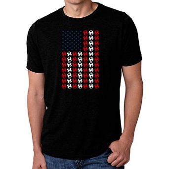 Soccer Flag - Men's Premium Blend Word Art T-Shirt