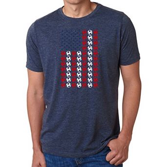 Soccer Flag - Men's Premium Blend Word Art T-Shirt