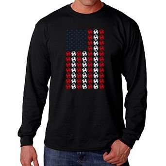 Soccer Flag - Men's Word Art Long Sleeve T-Shirt