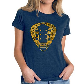 Guitar Pick Genres - Women's Premium Blend Word Art T-Shirt