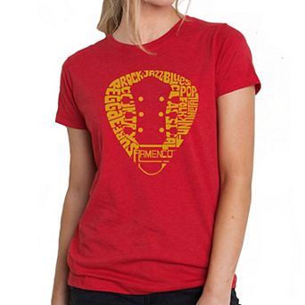 Guitar Pick Genres - Women's Premium Blend Word Art T-Shirt