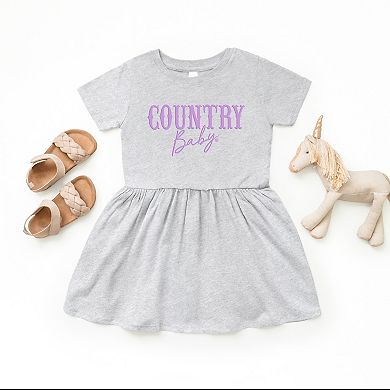 Country Baby Puff Print - Toddler Graphic Dress