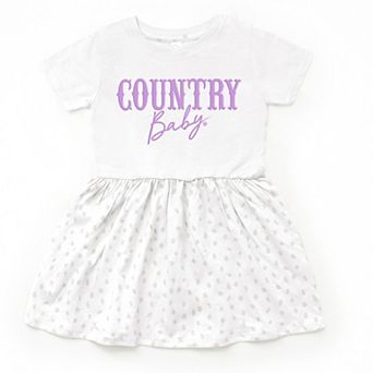 Country Baby Puff Print - Toddler Graphic Dress