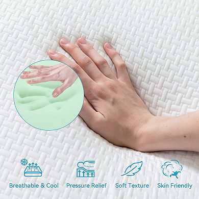 Opoiar King RV Mattress 10 Inch Tencel Cover Memory Foam Cooling Medium Firm Back Support