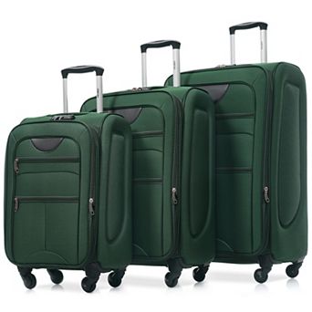 Merax Softside Expandable Spinner Luggage Set 3 pc Lightweight Suitcase (22/26/30 Inch)