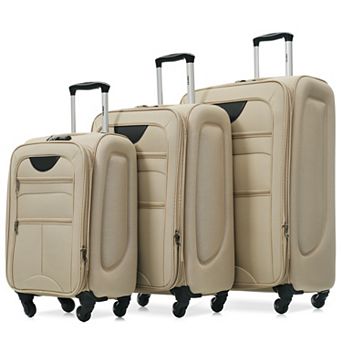Merax Softside Expandable Spinner Luggage Set 3 pc Lightweight Suitcase (22/26/30 Inch)