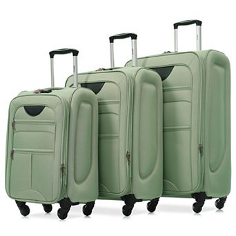 Merax Softside Expandable Spinner Luggage Set 3 pc Lightweight Suitcase (22/26/30 Inch)