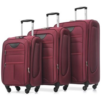 Merax Softside Expandable Spinner Luggage Set 3 pc Lightweight Suitcase (22/26/30 Inch)