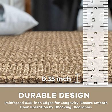 Boho Hand Woven Cotton Runner Rug Non Slip Washable Indoor Outdoor