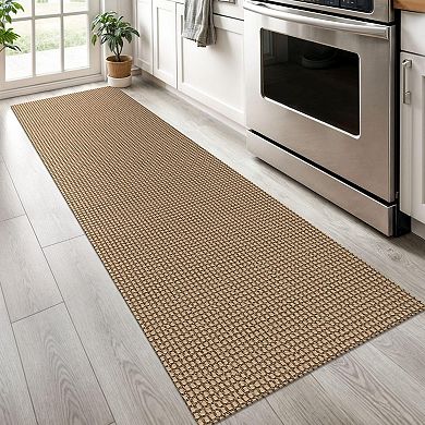 Boho Hand Woven Cotton Runner Rug Non Slip Washable Indoor Outdoor