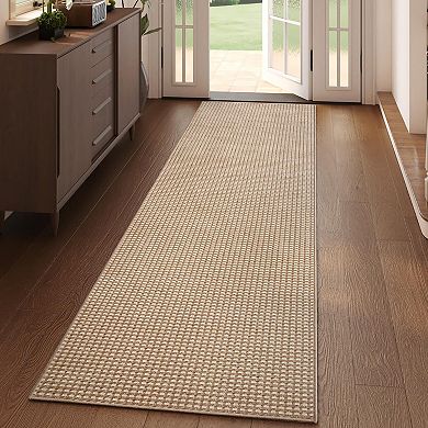 Boho Woven Non Slip Washable Runner Rug Soft Indoor Floor Mat For Hallway Kitchen Bedroom Laundry