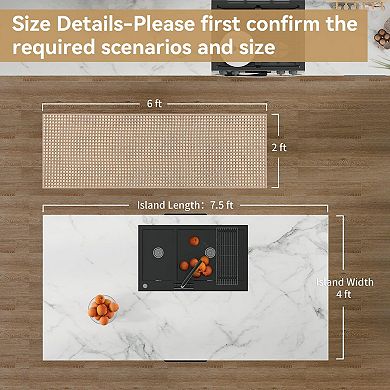 Boho Woven Non Slip Washable Runner Rug Soft Indoor Floor Mat For Hallway Kitchen Bedroom Laundry