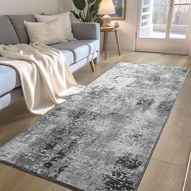 2x6 Non Slip Washable Abstract Boho Runner Rugs Soft Low Pile For Hallway Kitchen Bedroom