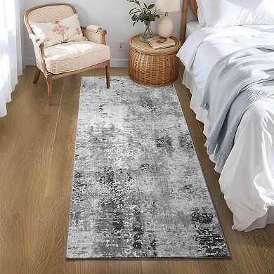 2x6 Non Slip Washable Abstract Boho Runner Rugs Soft Low Pile For Hallway Kitchen Bedroom