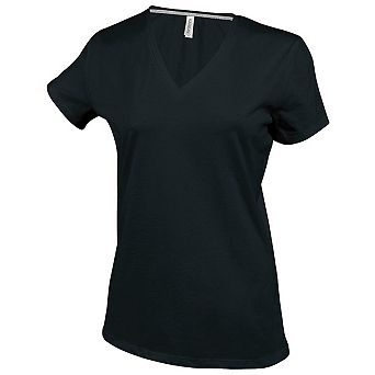 Kariban Womens/Ladies Feminine Fit Short Sleeve V Neck T-Shirt