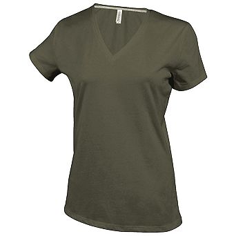 Kariban Womens/Ladies Feminine Fit Short Sleeve V Neck T-Shirt