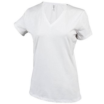 Kariban Womens/Ladies Feminine Fit Short Sleeve V Neck T-Shirt