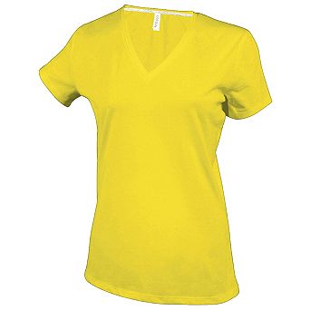Kariban Womens/Ladies Feminine Fit Short Sleeve V Neck T-Shirt